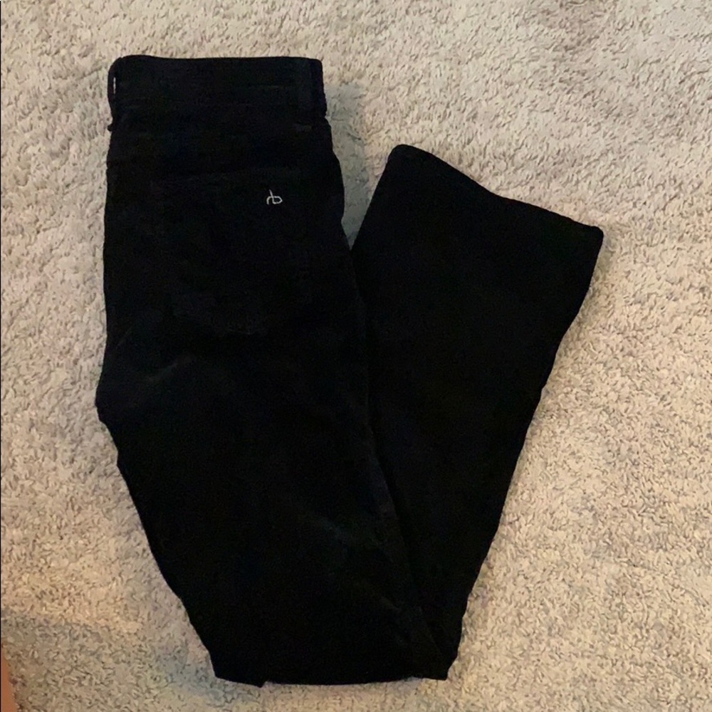 Rag and Bone Black Velvet Pants